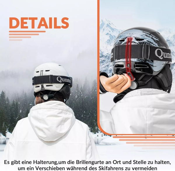 Qunature | Snowboard- und Skihelm – Mit Ohrenschützern, stylischer Schutzhelm für Damen & Herren